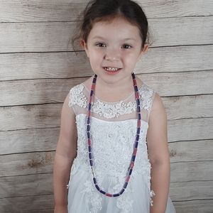 Vintage Multi Colored Gold Tone Necklace